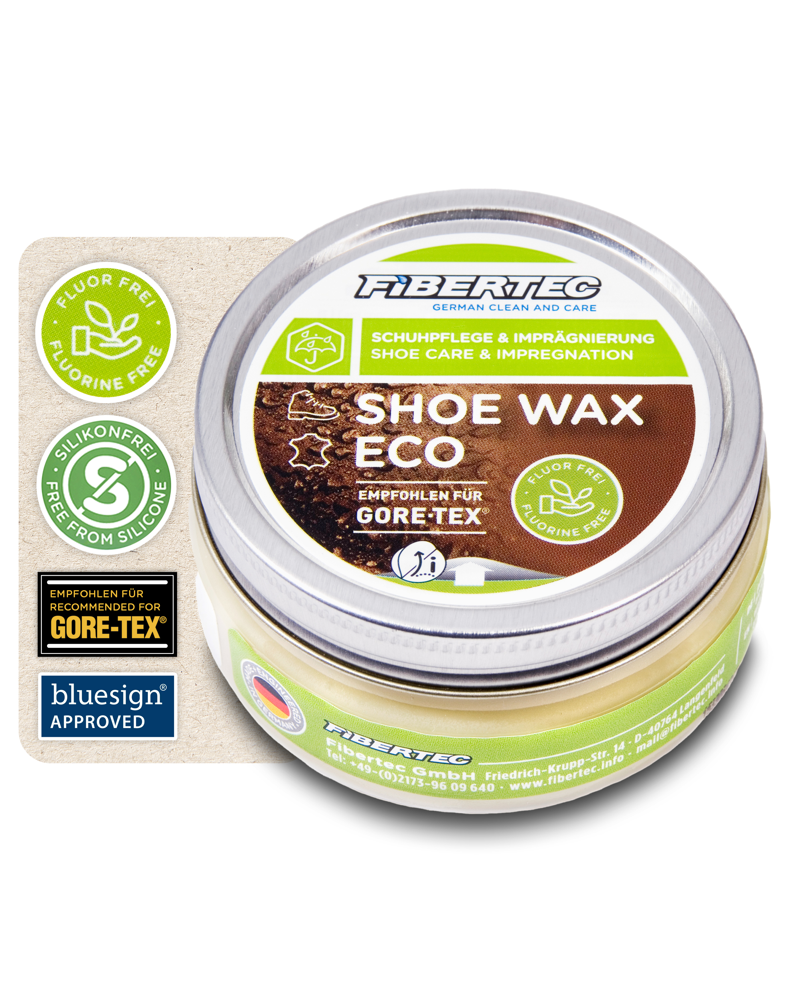 Shoe Wax Eco - pro Karton 18 Tiegel (100ml) , 4 Tiegel (500ml) , 45 Tiegel (28ml)
